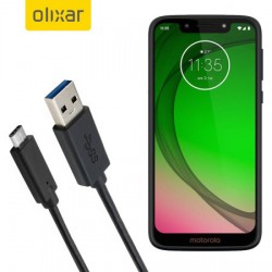 Olixar USB-C Motorola Moto G7 Play Charging Cable - Black 1m