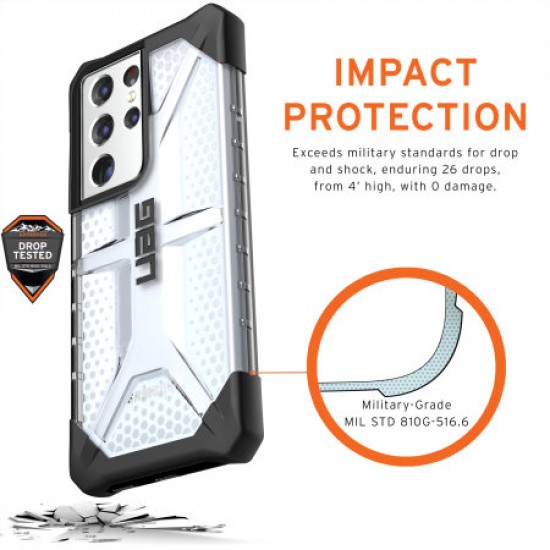 UAG Samsung Galaxy S21 Ultra Plasma Rugged Case - Ice