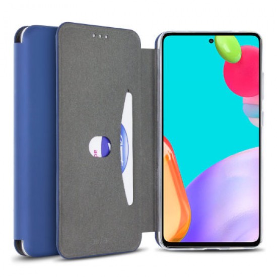 Olixar Soft Silicone Samsung Galaxy A52 5G Wallet Case - Midnight Blue