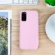 Olixar Soft Silicone Samsung Galaxy S20 Wallet Case - Pastel Pink