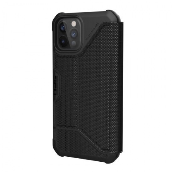 UAG Metropolis iPhone 12 Pro Max Tough Wallet Case - Kevlar Black