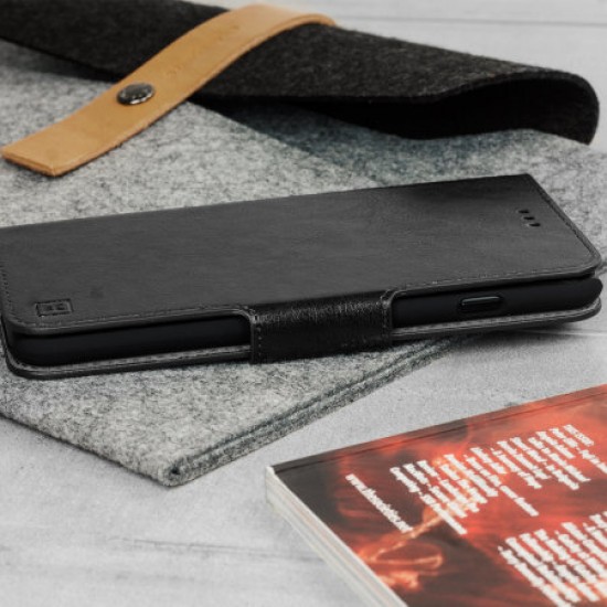 Olixar Leather-Style Nokia 7.1 Wallet Stand Case - Black