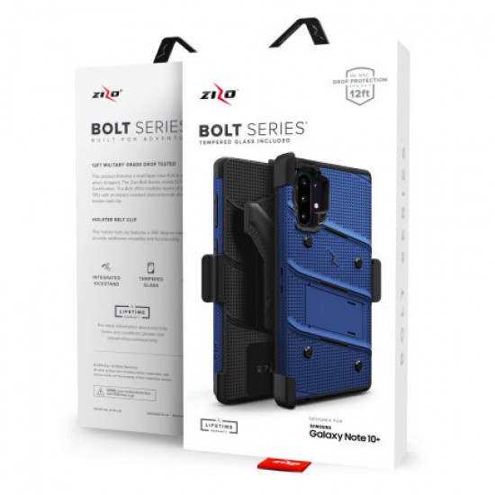 Zizo Bolt Samsung Note 10 Plus Tough Case - Blue/Black