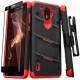 Zizo Bolt Nokia 3.1 C Case & Screen Protector- Black and Red