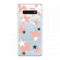 LoveCases Samsung S10 Pink Star Clear Phone Case