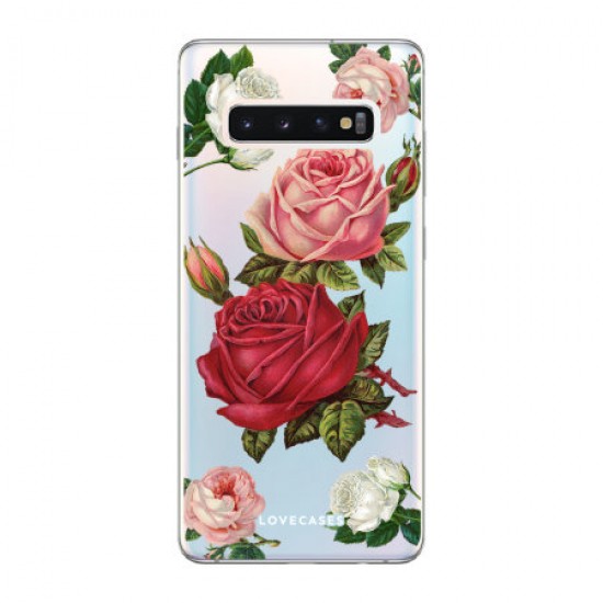 LoveCases Samsung S10 Plus Roses Clear Phone Case