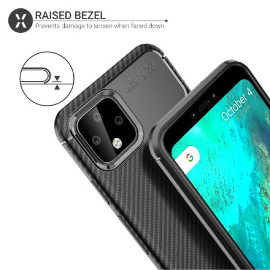 Olixar Google Pixel 4 XL Carbon Fibre Protective Case - Black