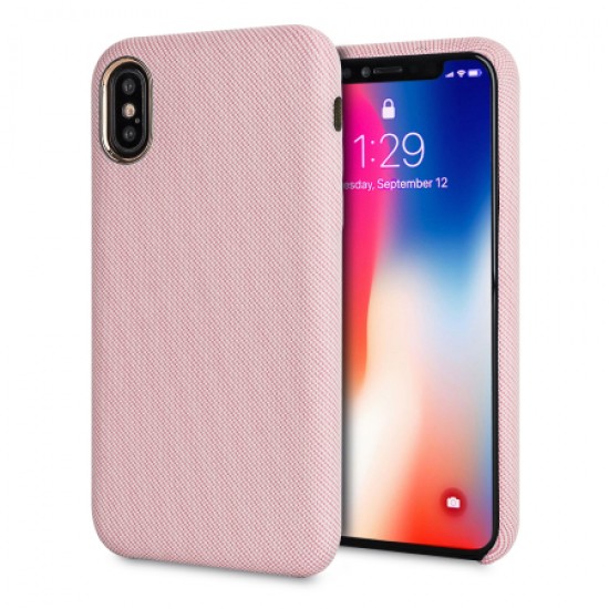 LoveCases Pretty in Pastel iPhone X Denim Design Case - Pink