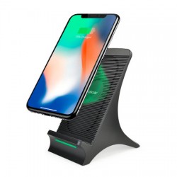 Olixar 10W Wireless Slim Charging Stand With Cooling Fan - Black