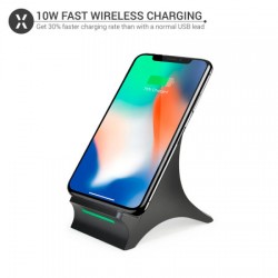 Olixar 10W Wireless Slim Charging Stand With Cooling Fan - Black