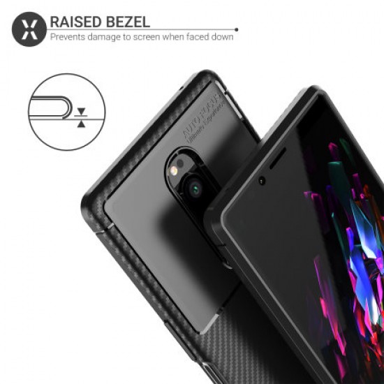 Olixar Sony Xperia 1 Carbon Fibre Case - Black