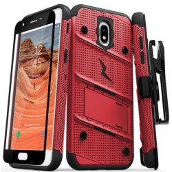 SFRAP - Zizo Bolt Samsung J7 2018 Tough Case & Screen Protector - R