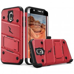 SFRAP - Zizo Bolt Samsung J7 2018 Tough Case & Screen Protector - R