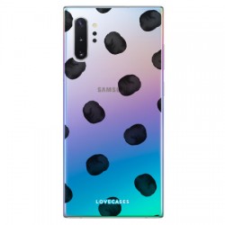 LoveCases Samsung Note 10 Plus Polka Phone Case - Clear Multi
