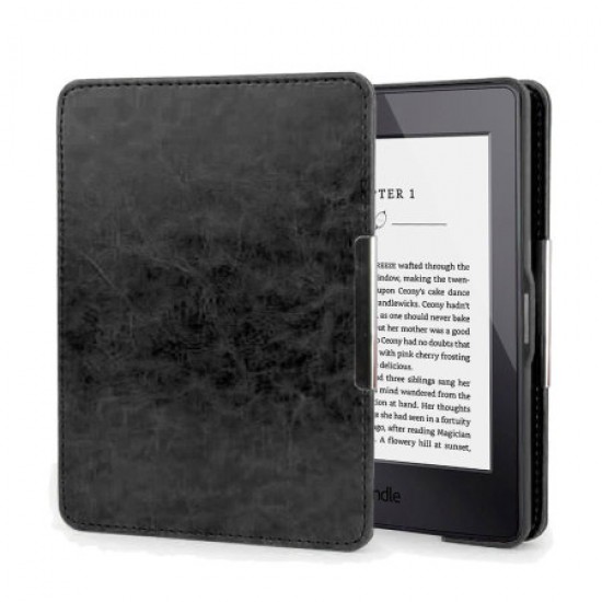 Olixar Genuine Leather Kindle Paperwhite 3 / 2 / 1 Folio Case - Black