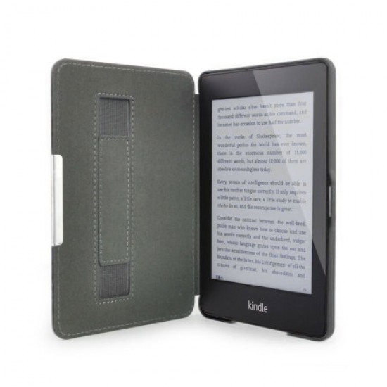 Olixar Genuine Leather Kindle Paperwhite 3 / 2 / 1 Folio Case - Black