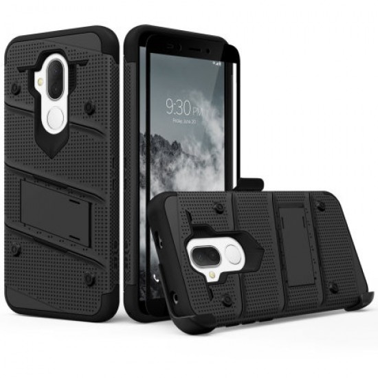 SCRAP - Zizo Bolt Alcatel 7 Tough Case & Screen Protector - Black