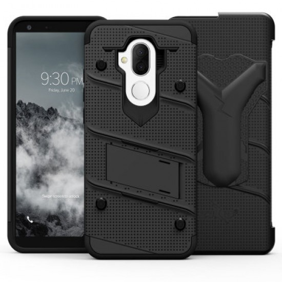 SCRAP - Zizo Bolt Alcatel 7 Tough Case & Screen Protector - Black