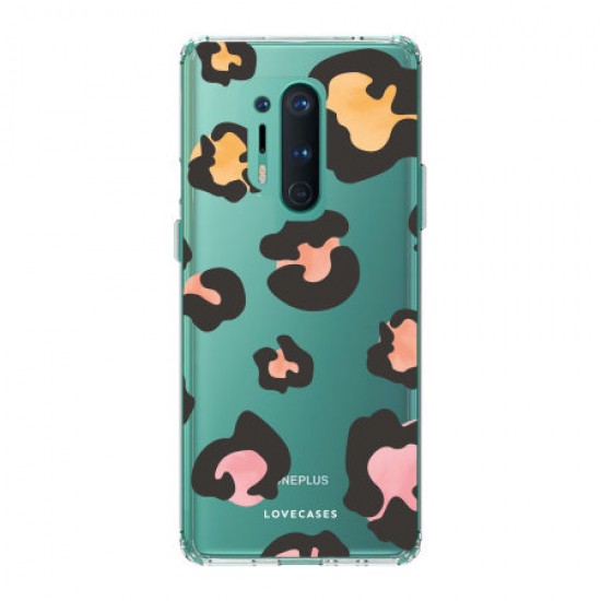 LoveCases OnePlus 8 Pro Leopard Print Clear Case - Multi