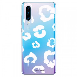 LoveCases Huawei P30 Leopard Print Case - Clear White