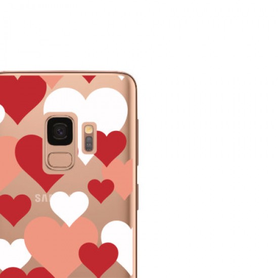 LoveCases Samsung S9 Plus Lovehearts Clear Phone Case
