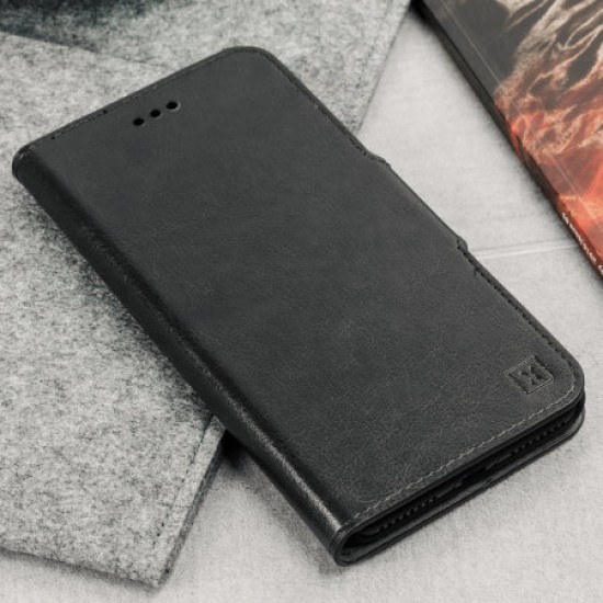 Olixar Leather-Style Huawei Nova 4 Wallet Stand Case - Black