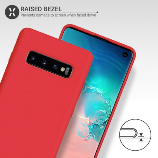 Olixar Samsung Galaxy S10 Soft Silicone Case - Red