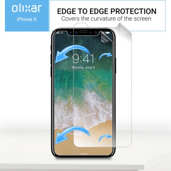 Olixar iPhone XS Screen Protector 2-in-1 Pack