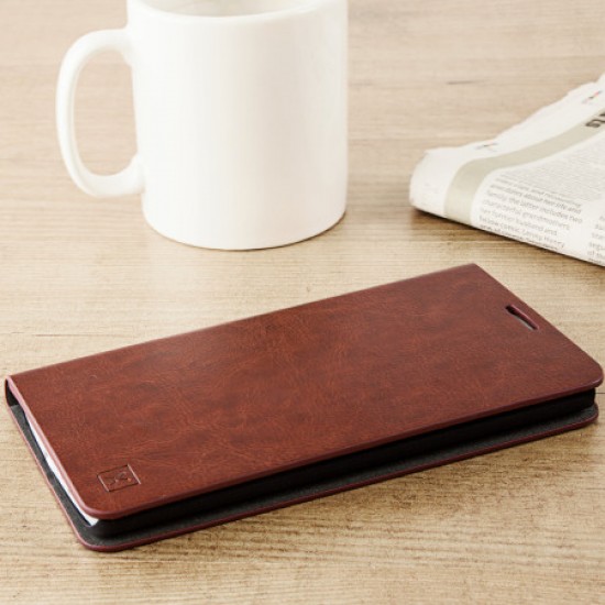 Olixar Leather-Style LG V10 Wallet Stand Case - Brown