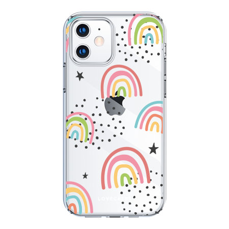 LoveCases iPhone 12 mini Gel Case - White Stars & Moons