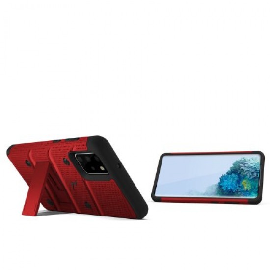 Zizo Bolt Samsung Galaxy S20 Tough Case - Red