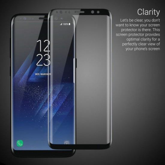 Olixar Galaxy S8 Plus Full Cover Glass Screen Protector - Black