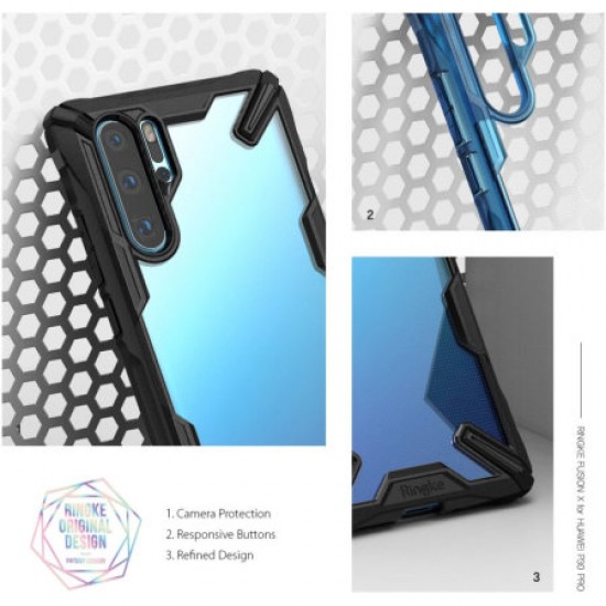 Ringke Fusion X Huawei P30 Pro Bumper Case - Black