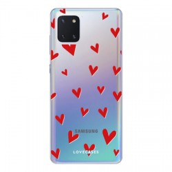 LoveCases Samsung Galaxy Note 10 Lite Hearts Clear Phone Case