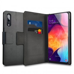 Olixar Leather-Style Samsung Galaxy A50s Wallet Stand Case - Black