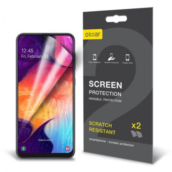 Olixar Samsung Galaxy A30 Film Screen Protector 2-in-1 Pack