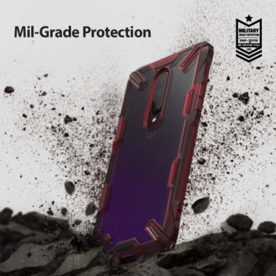 Ringke Fusion X OnePlus 7 Pro 5G Case - Ruby Red