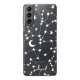 LoveCases Samsung Galaxy S21 Gel Case - White Stars And Moons