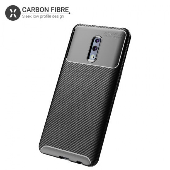 Olixar Oppo Reno 5G Carbon Fibre Case - Black