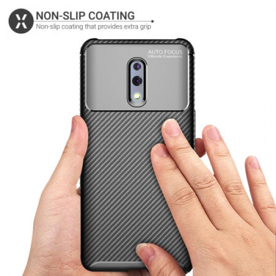 Olixar Oppo Reno 5G Carbon Fibre Case - Black