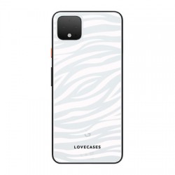 LoveCases Google Pixel 4 Zebra Phone Case - Clear White