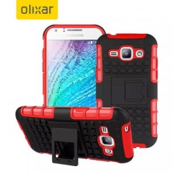 Olixar ArmourDillo Samsung Galaxy J1 2015 Protective Case - Red