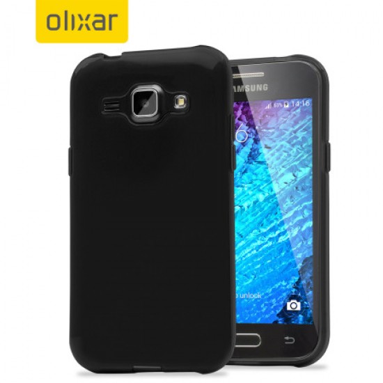 Olixar FlexiShield Samsung Galaxy J1 2015 Gel Case - Black