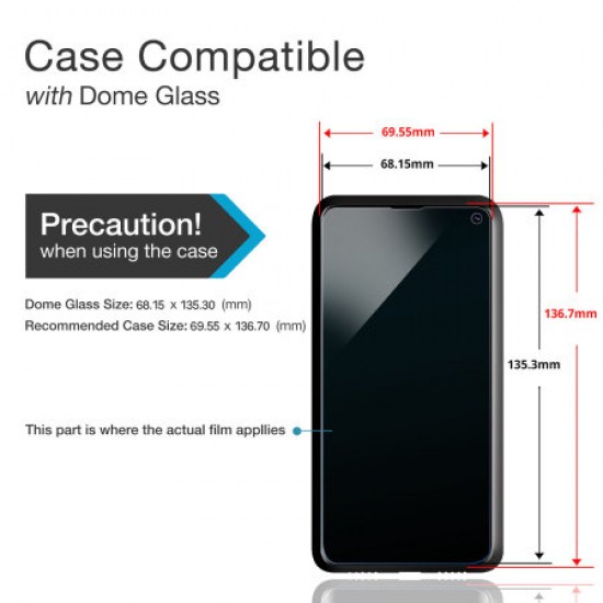 Whitestone Dome Glass Samsung S10e Full Cover Screen Protector