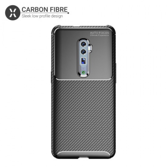 Olixar Oppo Reno 10x Zoom Carbon Fibre Case - Black