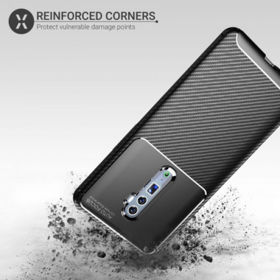 Olixar Oppo Reno 10x Zoom Carbon Fibre Case - Black