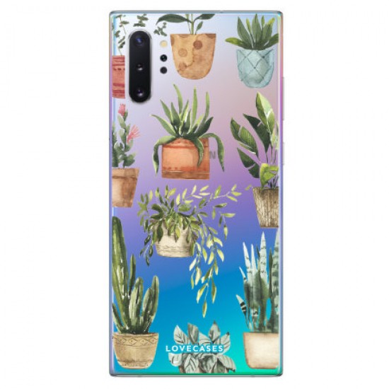 LoveCases Samsung Note 10 Plus 5G Plant Phone Case - Clear Multi