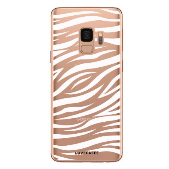 LoveCases Samsung S9 Plus Zebra Phone Case - Clear White