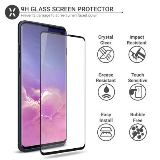 Olixar Sentinel Samsung S10 Case And Glass Screen Protector-Blue