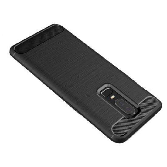 Olixar OnePlus 6 Carbon-Fibre Protective Case - Black